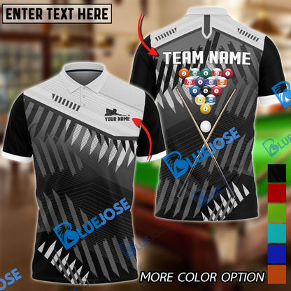 frenzidea Billiards Ball 8 Sport Tournament 2 Personalized Name, Team Name Unisex Shirt ( 6 Colors )