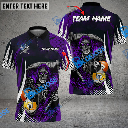 Frenzidea Billiards  8 Ball & 9 Ball Death Bringer Reaper Personalized Name, Team Name Unisex Shirt ( 6 Colors )