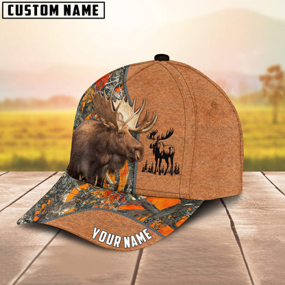 Frenzidea Moose Hunting Season Pattern Personalized Name Cap
