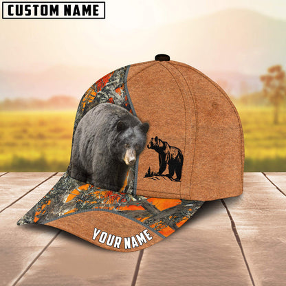 Frenzidea Bear Hunting Season Pattern Personalized Name Cap