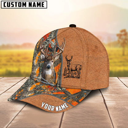 Frenzidea Deer Hunting Season Pattern Personalized Name Cap