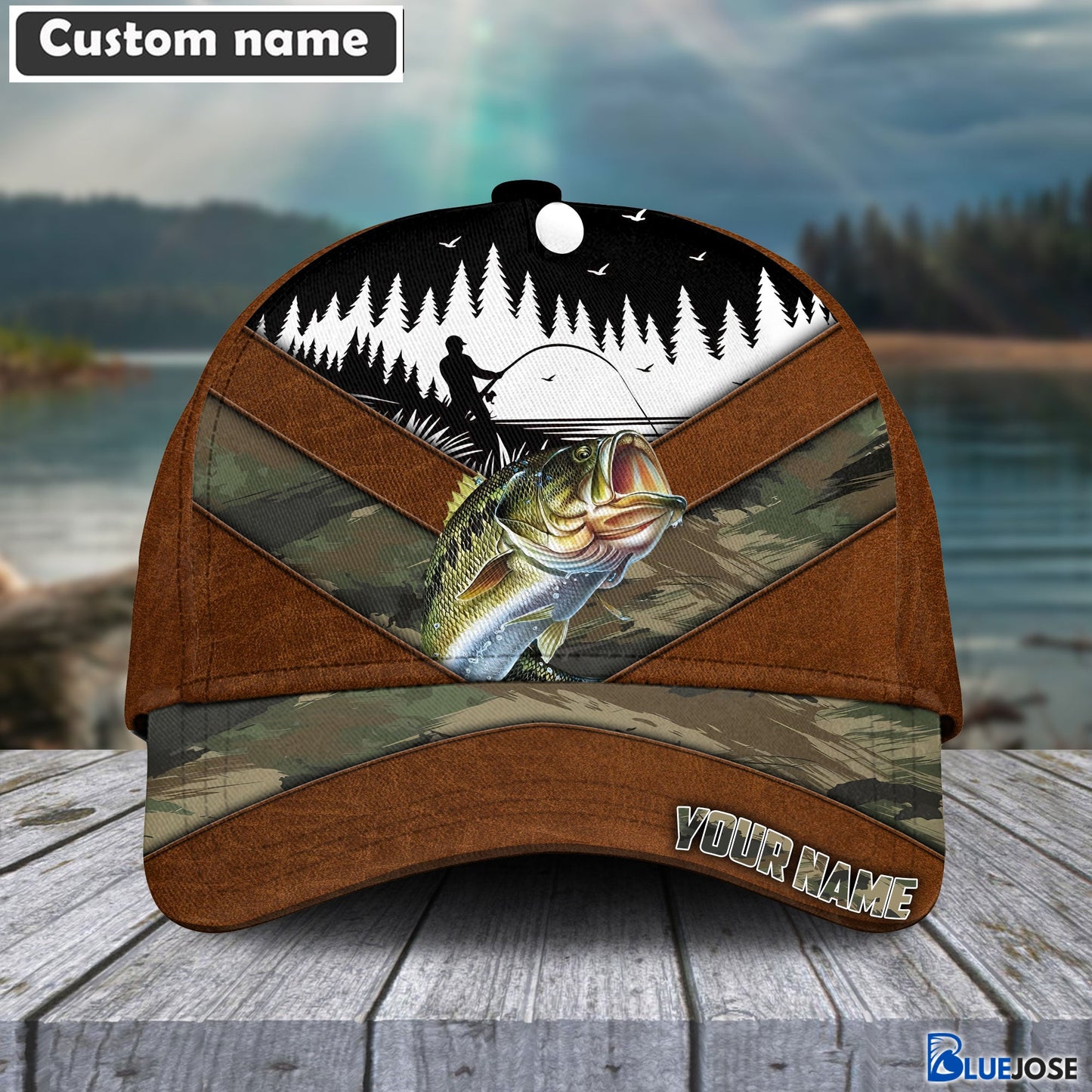 Frenzidea Bass Personalized Fishing Classic Cap