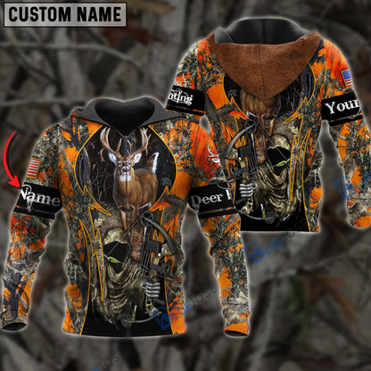 Frenzidea Customized Name Deer Hunting Grim Reaper 3D Shirts