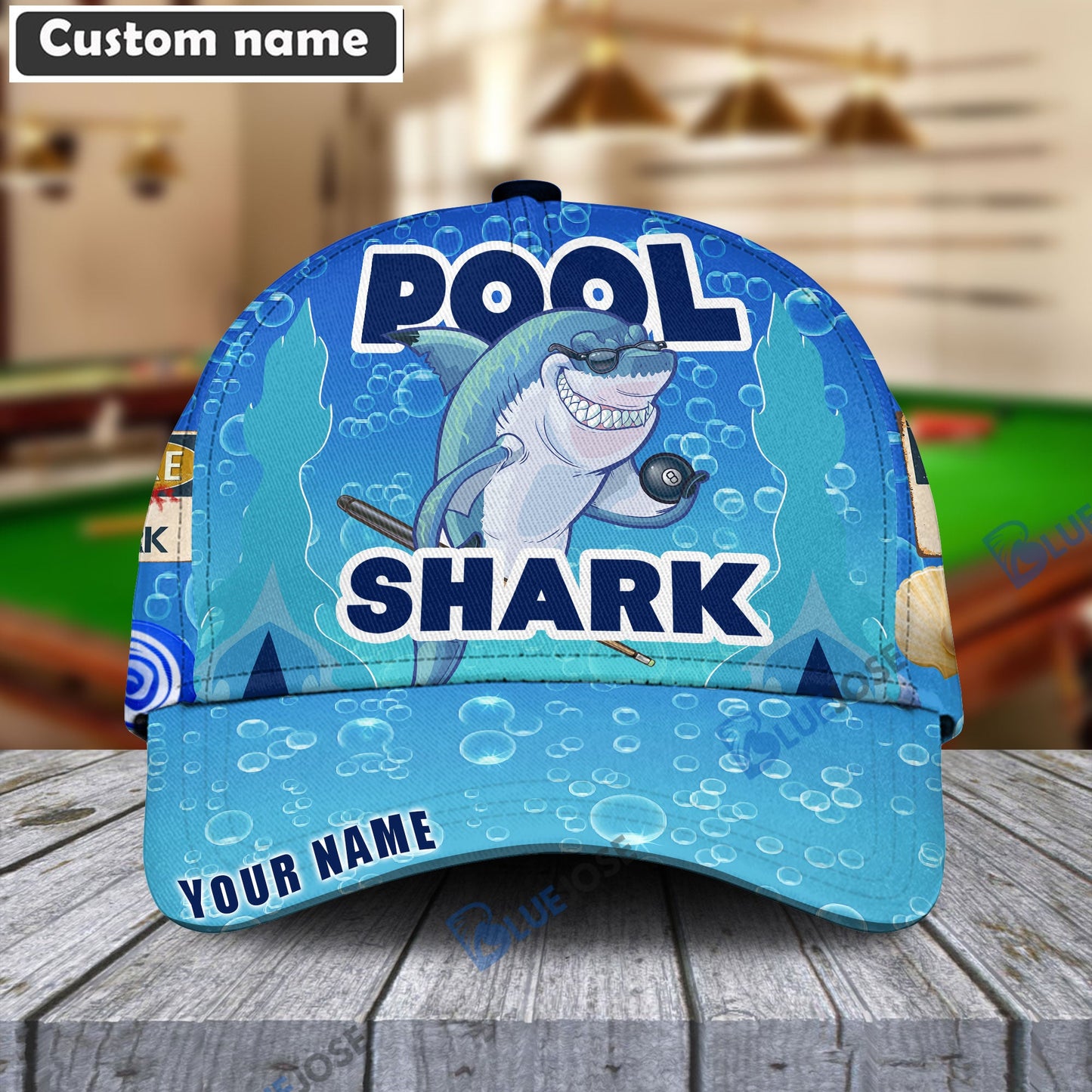 Frenzidea Billiards Pool Shark Personalized Name Cap