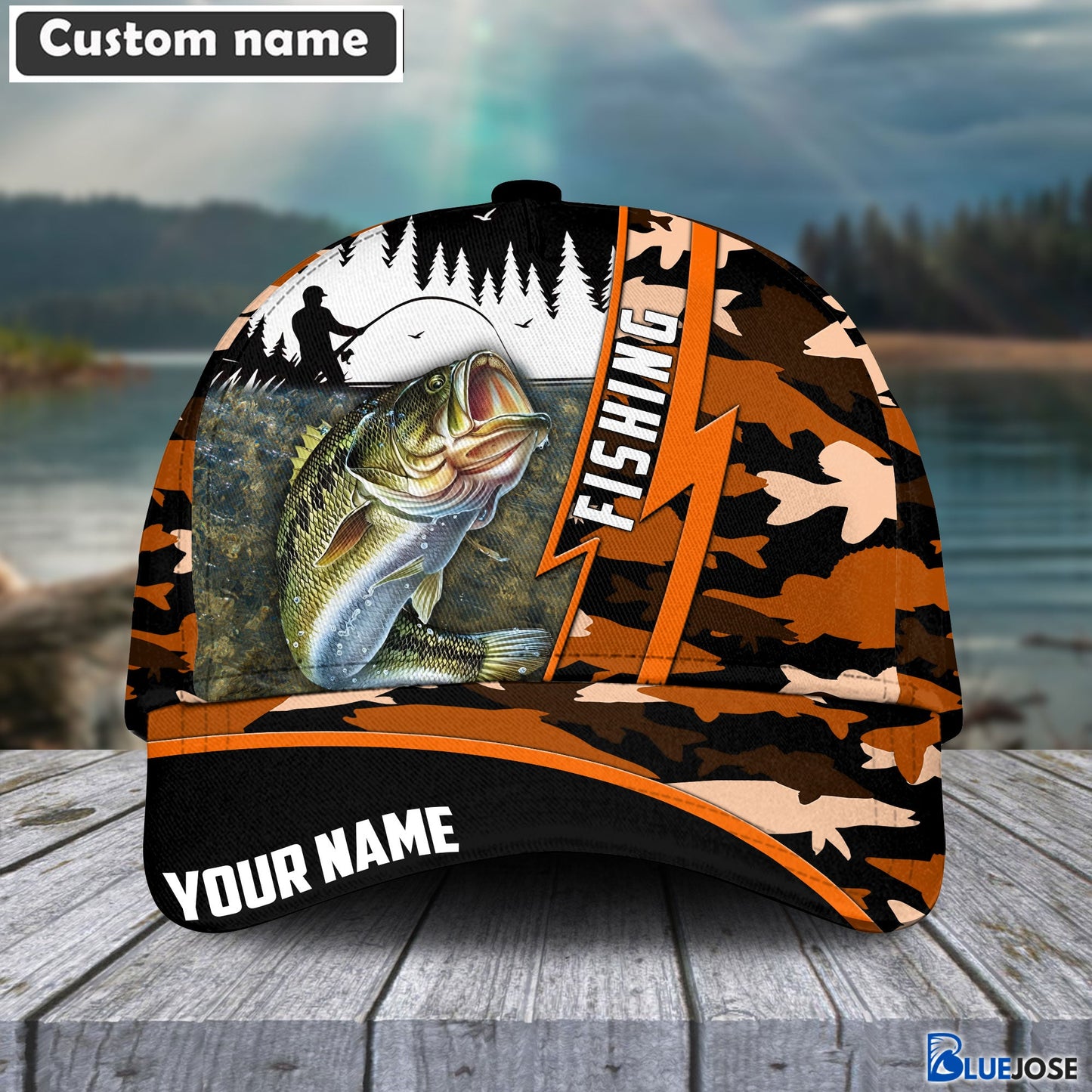 Frenzidea Bass Personalized Fishing Classic Cap