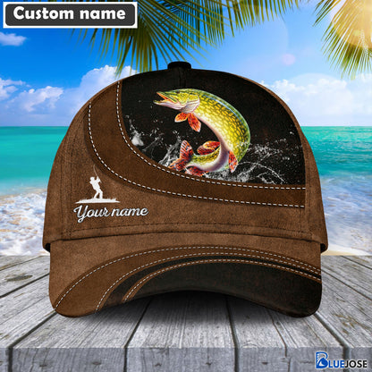 Frenzidea Custom Name Northern Pike Fishing Happiness Cap