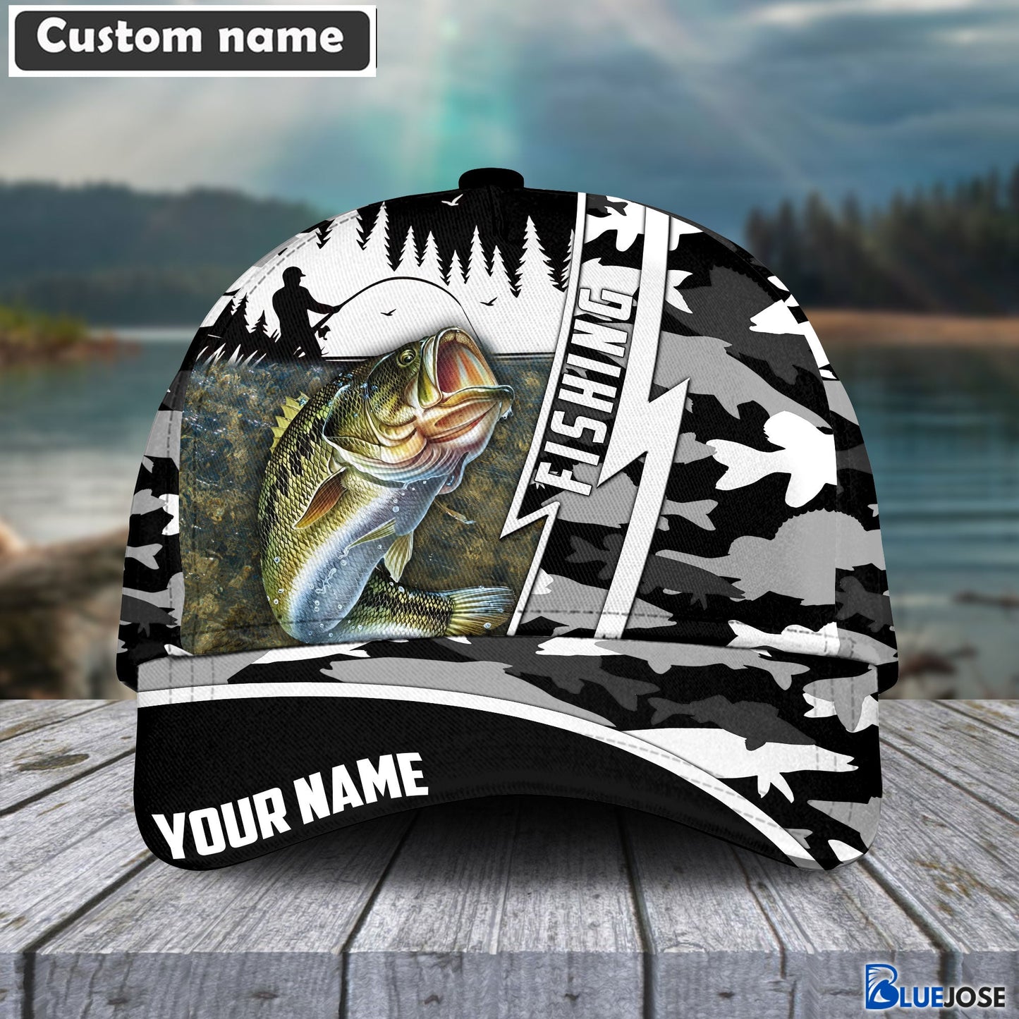Frenzidea Bass Personalized Fishing Classic Cap