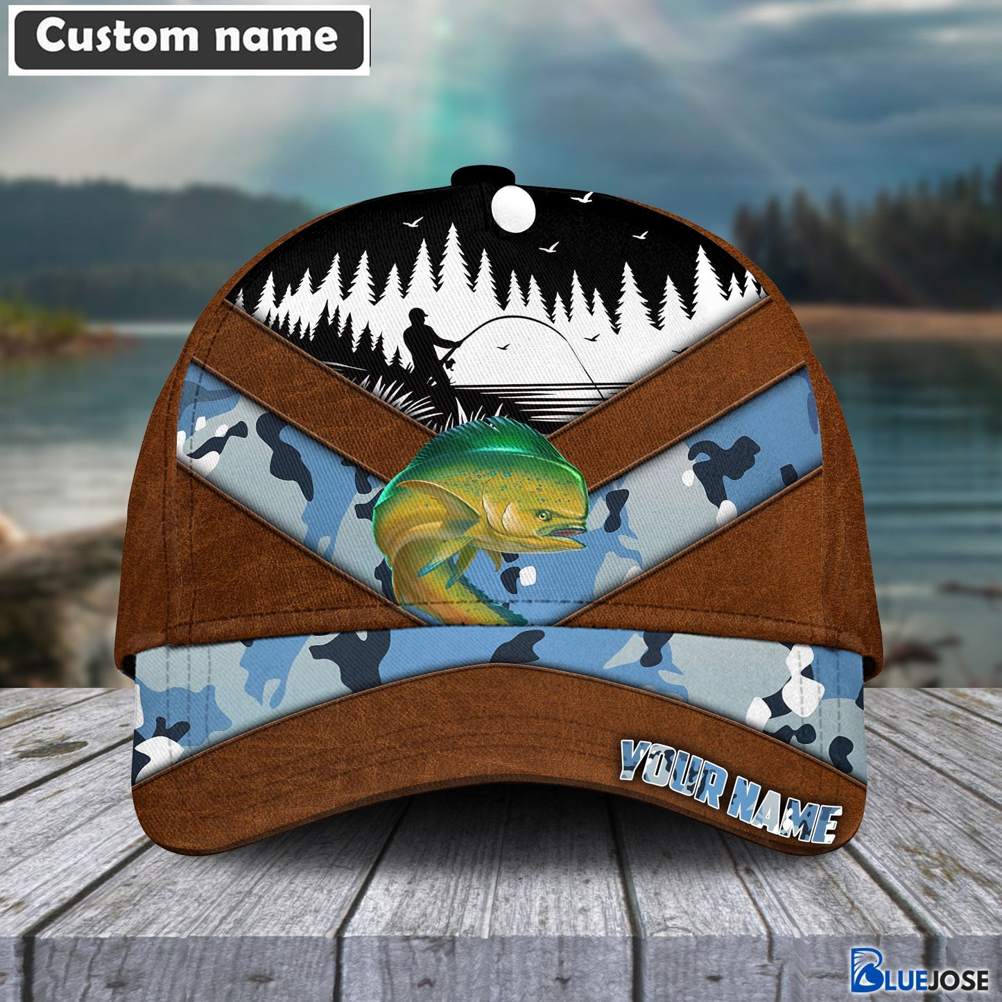 Frenzidea Mahimahi Personalized Fishing Classic Cap