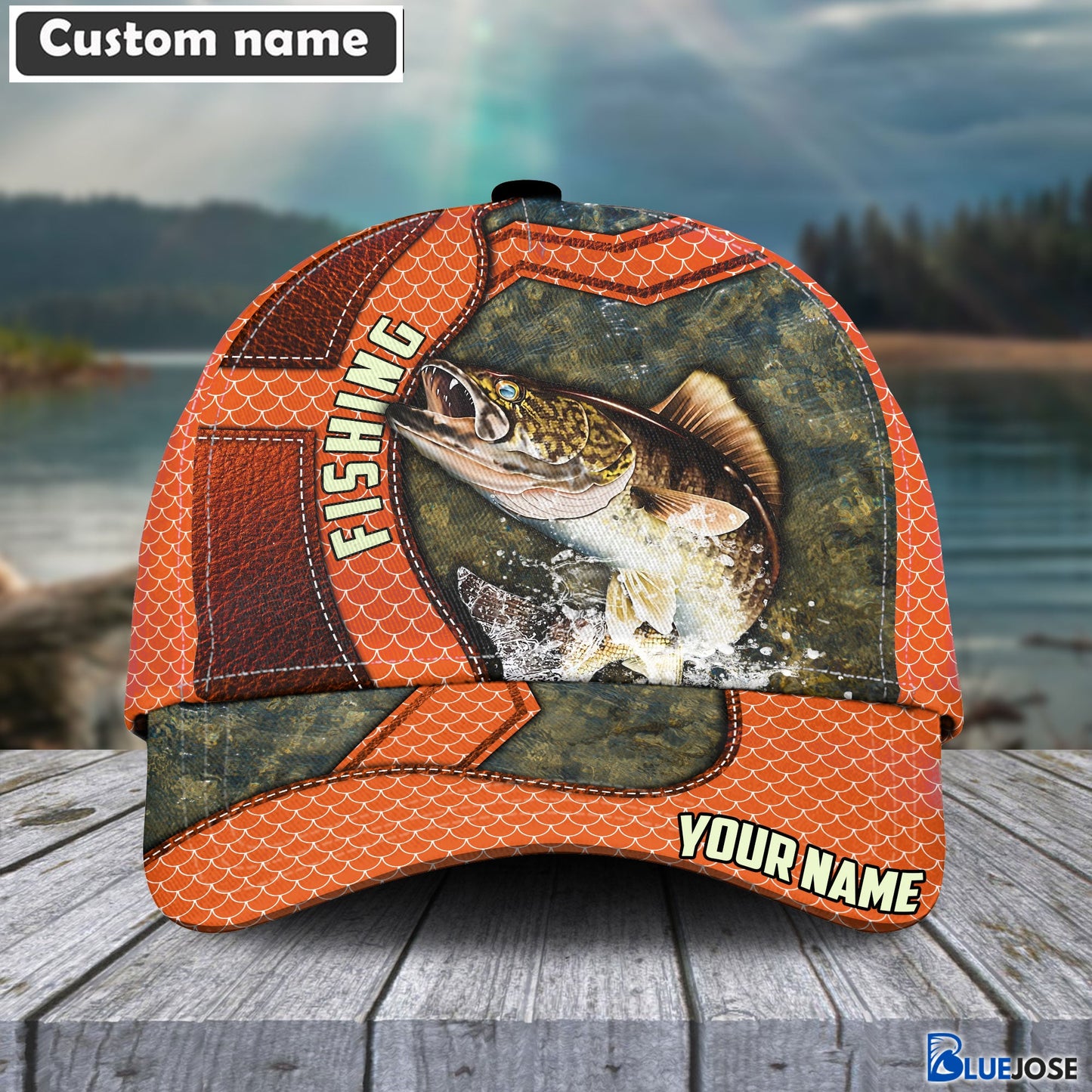 Frenzidea Walleye Personalized Fishing Classic Cap