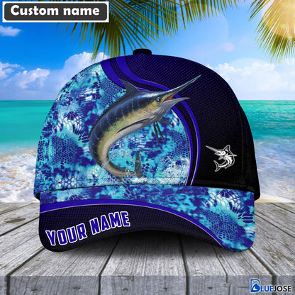 Frenzidea Blue Patchy Blue Marlin Fishing Personalized Cap