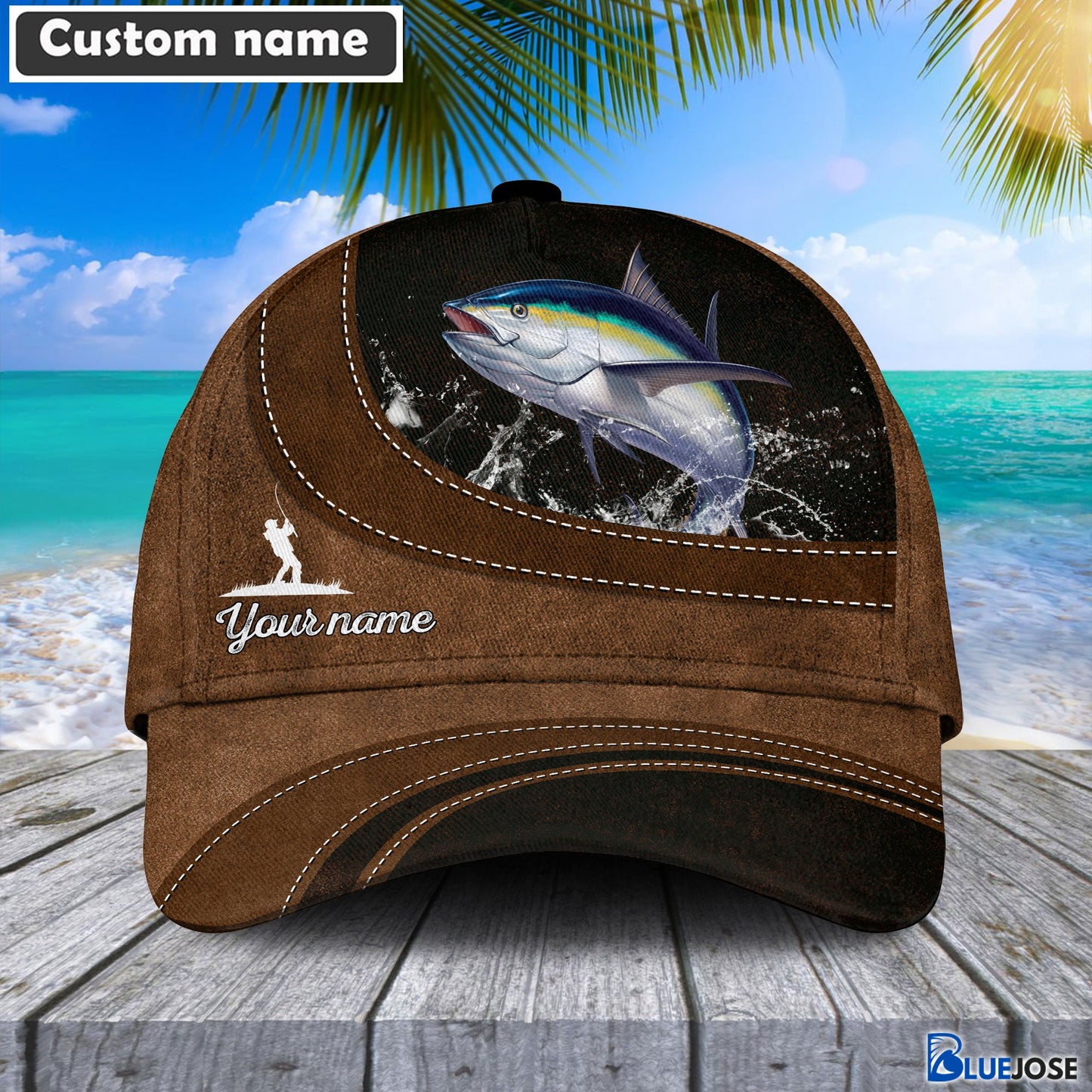 Frenzidea Custom Name Tuna Fishing Happiness Cap