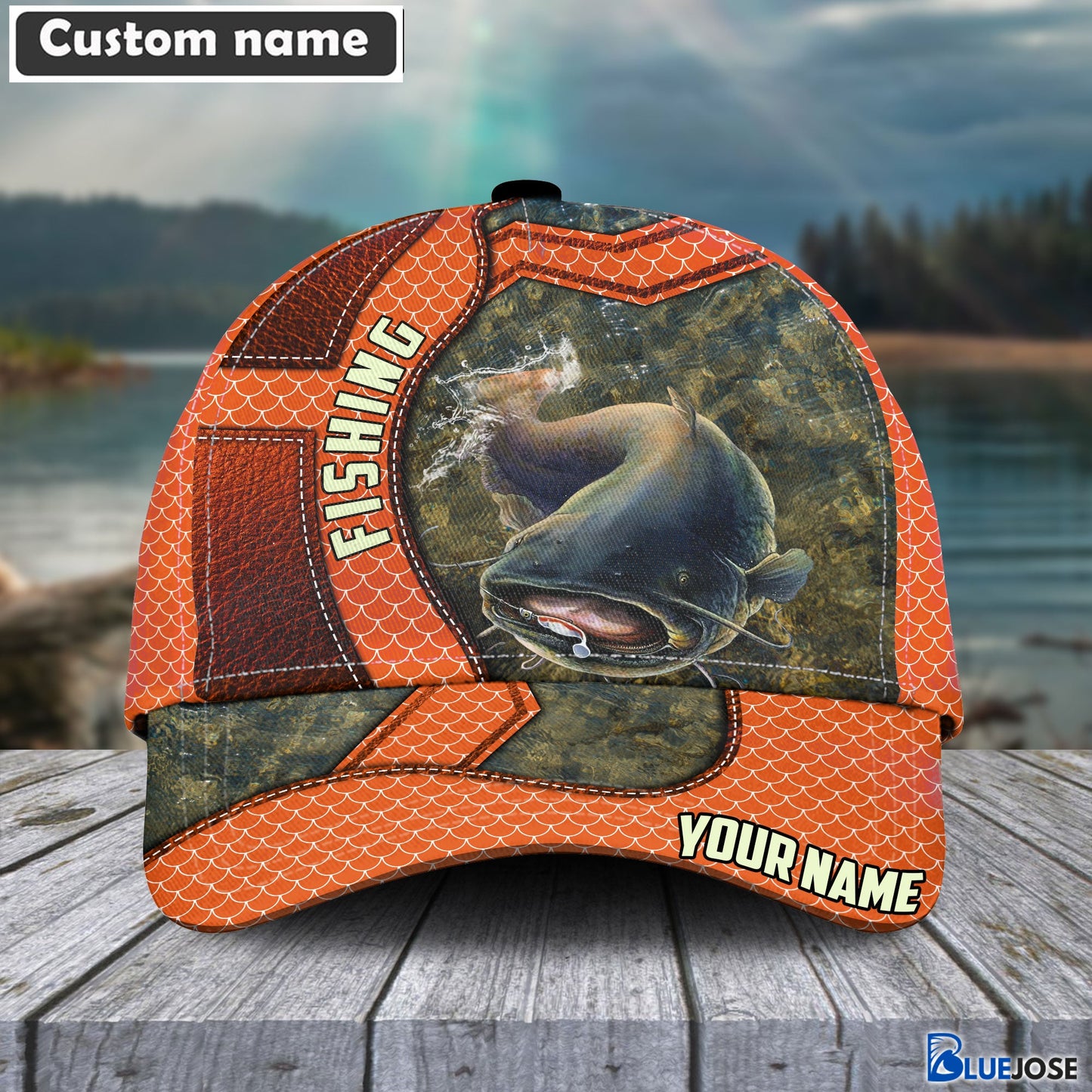 Frenzidea Catfish Personalized Fishing Classic Cap