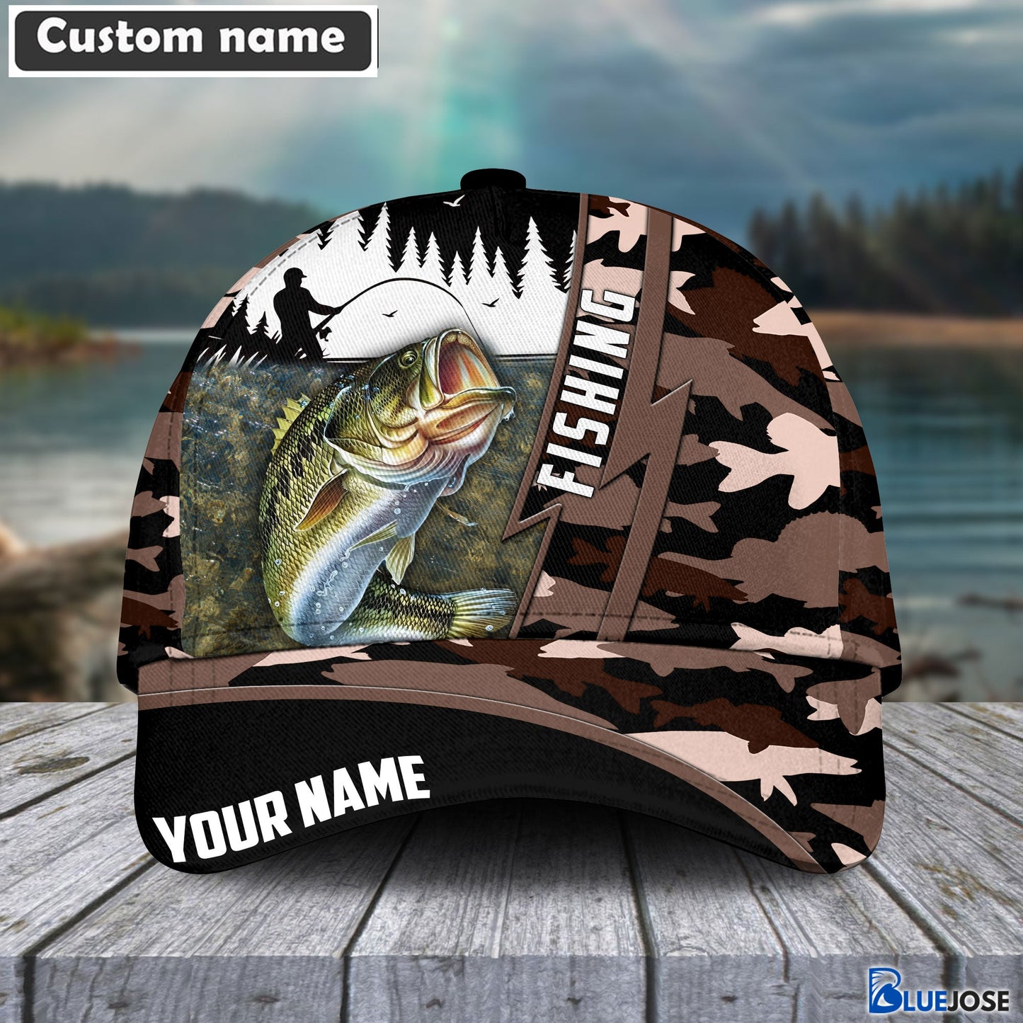 Frenzidea Bass Personalized Fishing Classic Cap