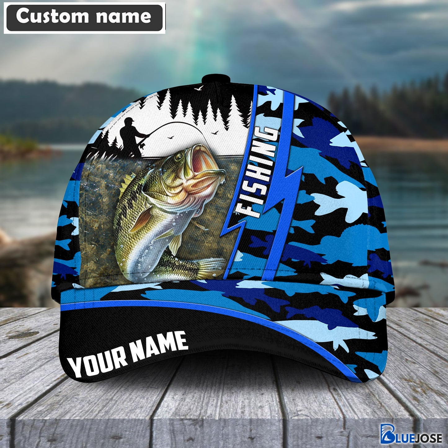 Frenzidea Bass Personalized Fishing Classic Cap