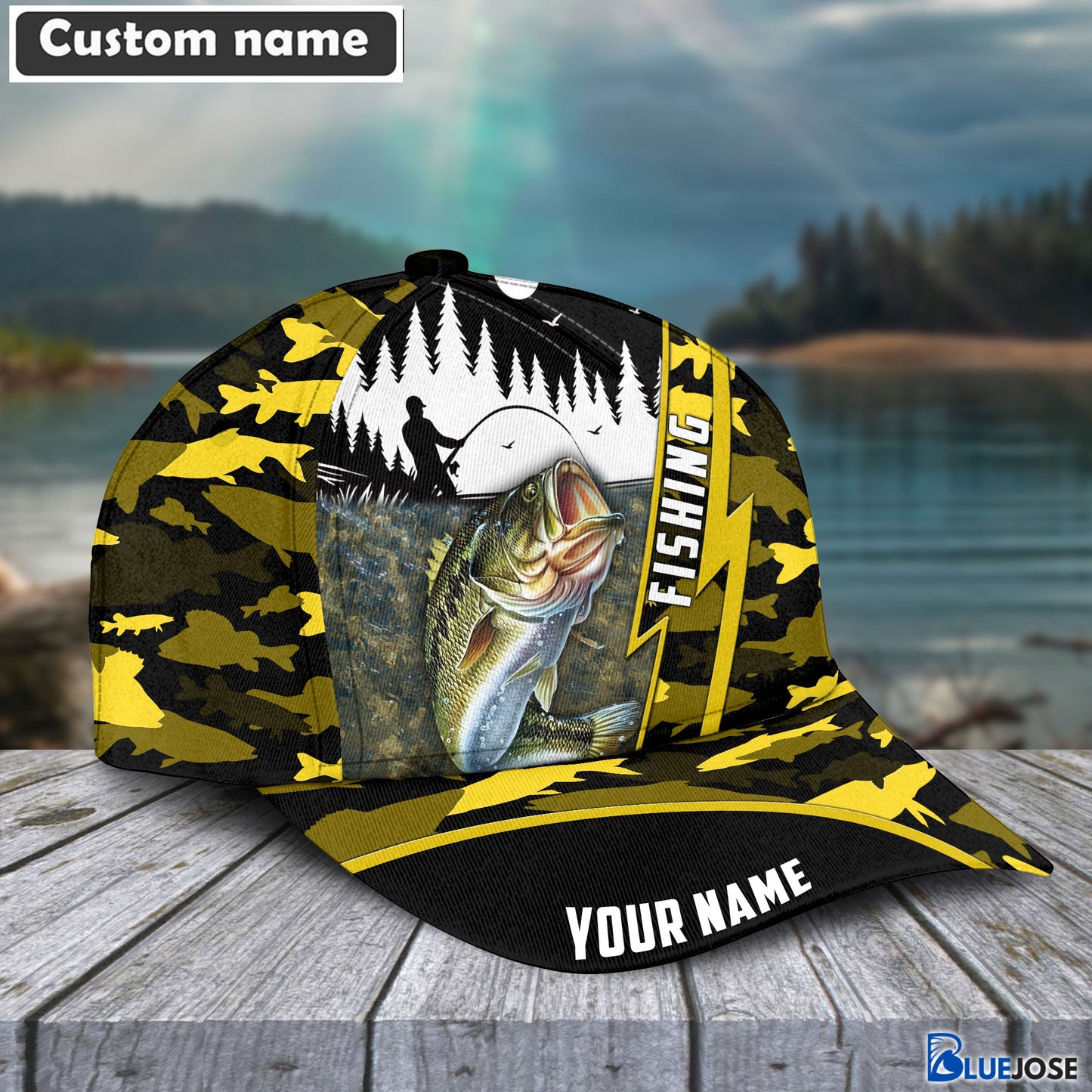 Frenzidea Bass Personalized Fishing Classic Cap