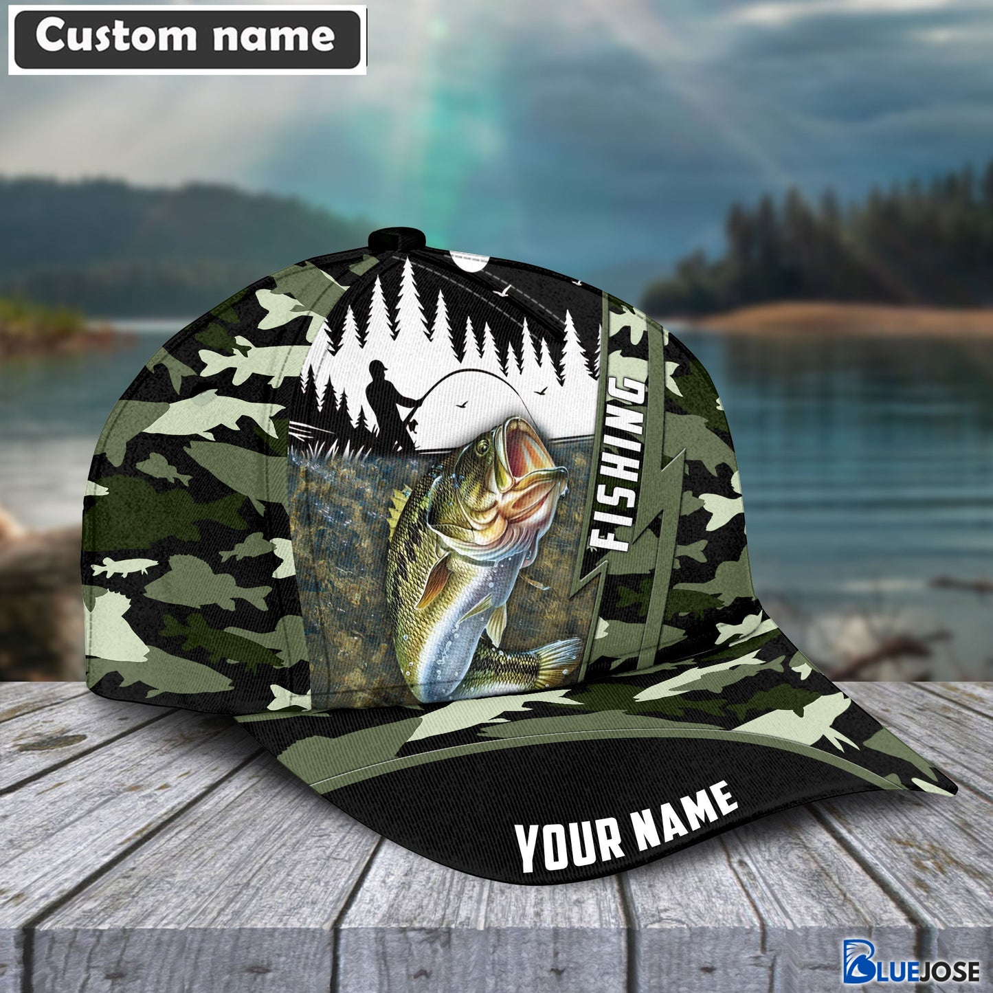 Frenzidea Bass Personalized Fishing Classic Cap