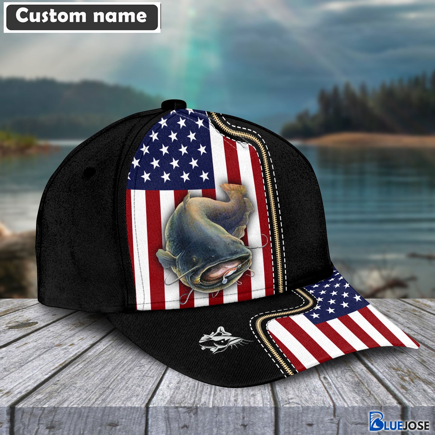 Frenzidea Catfish Personalized Fishing Classic Cap