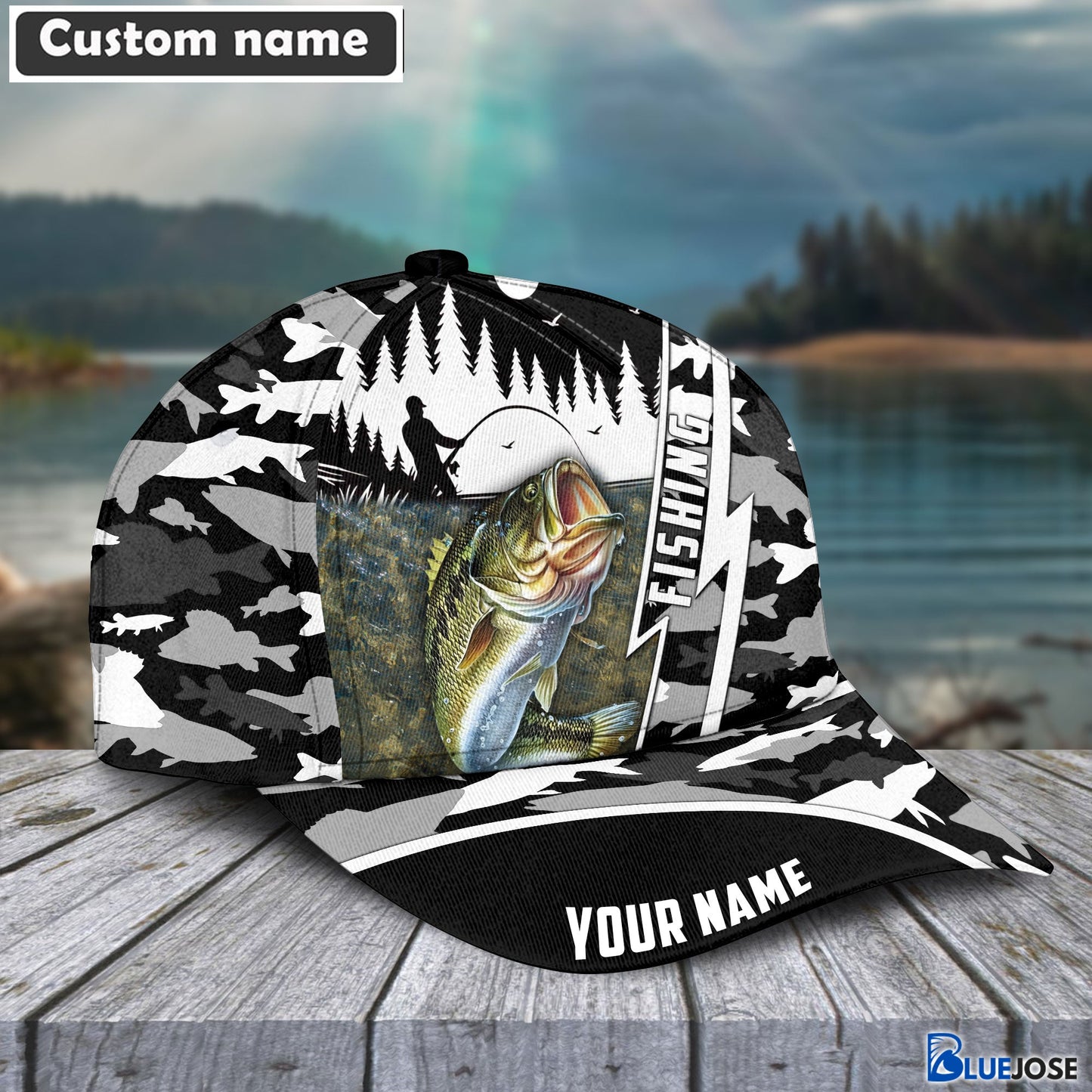 Frenzidea Bass Personalized Fishing Classic Cap