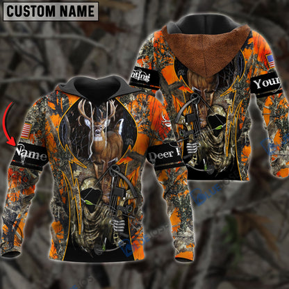 Frenzidea Customized Name Deer Hunting Grim Reaper 3D Shirts