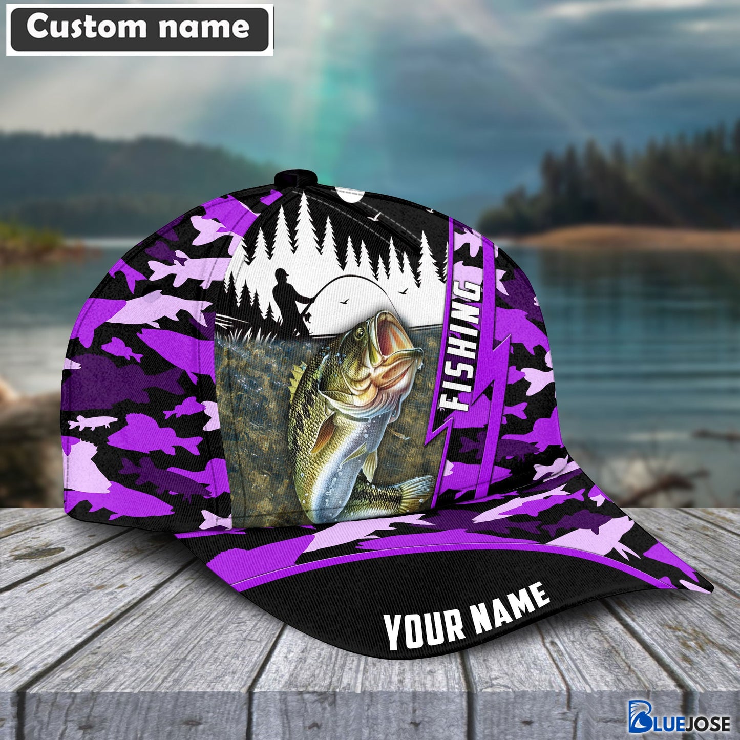 Frenzidea Bass Personalized Fishing Classic Cap