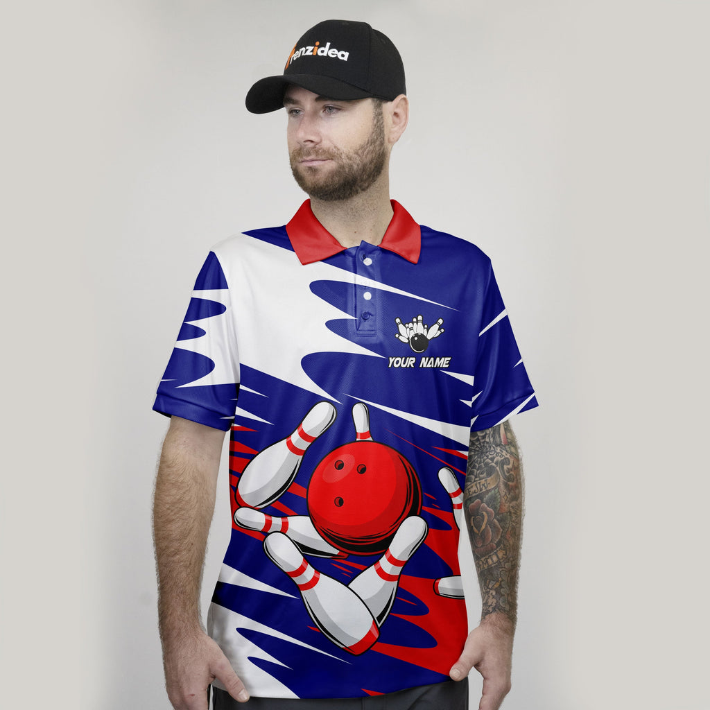 Frenzidea Bowling And Pins Twin Side Multicolor Options Personalized Name, Team Name 3D Shirt (4 Colors)