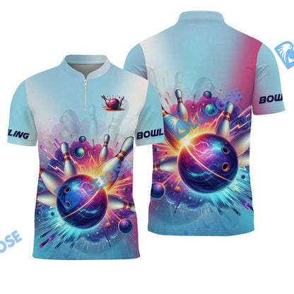 Frenzideas Bowling Paint Boom Customized Name, Team Name 3D Shirt