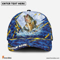 (12 Breeds) Frenzidea Blue Ice Marble Fishing Customized Name 3D Cap