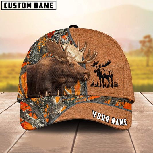 Frenzidea Moose Hunting Season Pattern Personalized Name Cap
