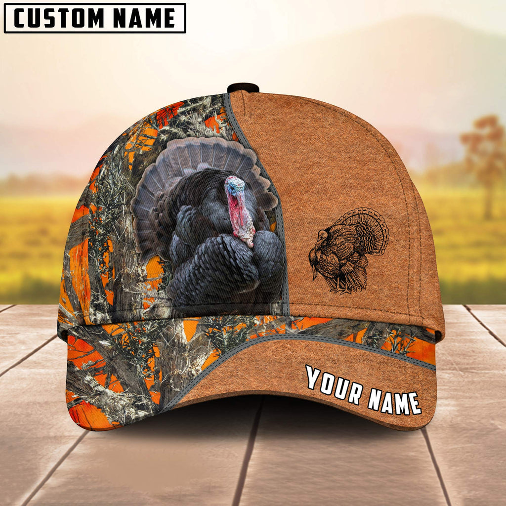 Frenzidea Turkey Hunting Season Pattern Personalized Name Cap