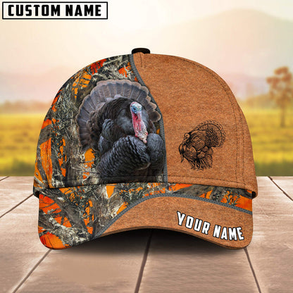 Frenzidea Turkey Hunting Season Pattern Personalized Name Cap