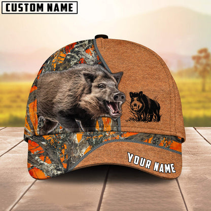 Frenzidea Boar Hunting Season Pattern Personalized Name Cap