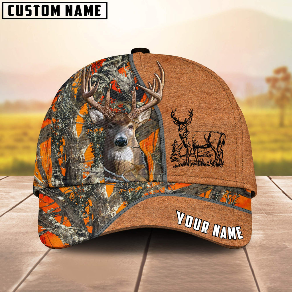 Frenzidea Deer Hunting Season Pattern Personalized Name Cap