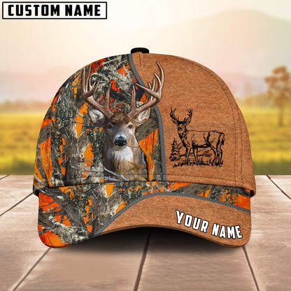 Frenzidea Deer Hunting Season Pattern Personalized Name Cap