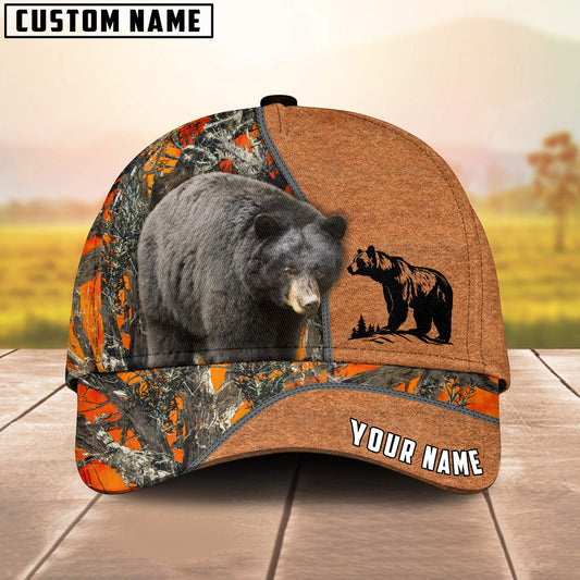 Frenzidea Bear Hunting Season Pattern Personalized Name Cap