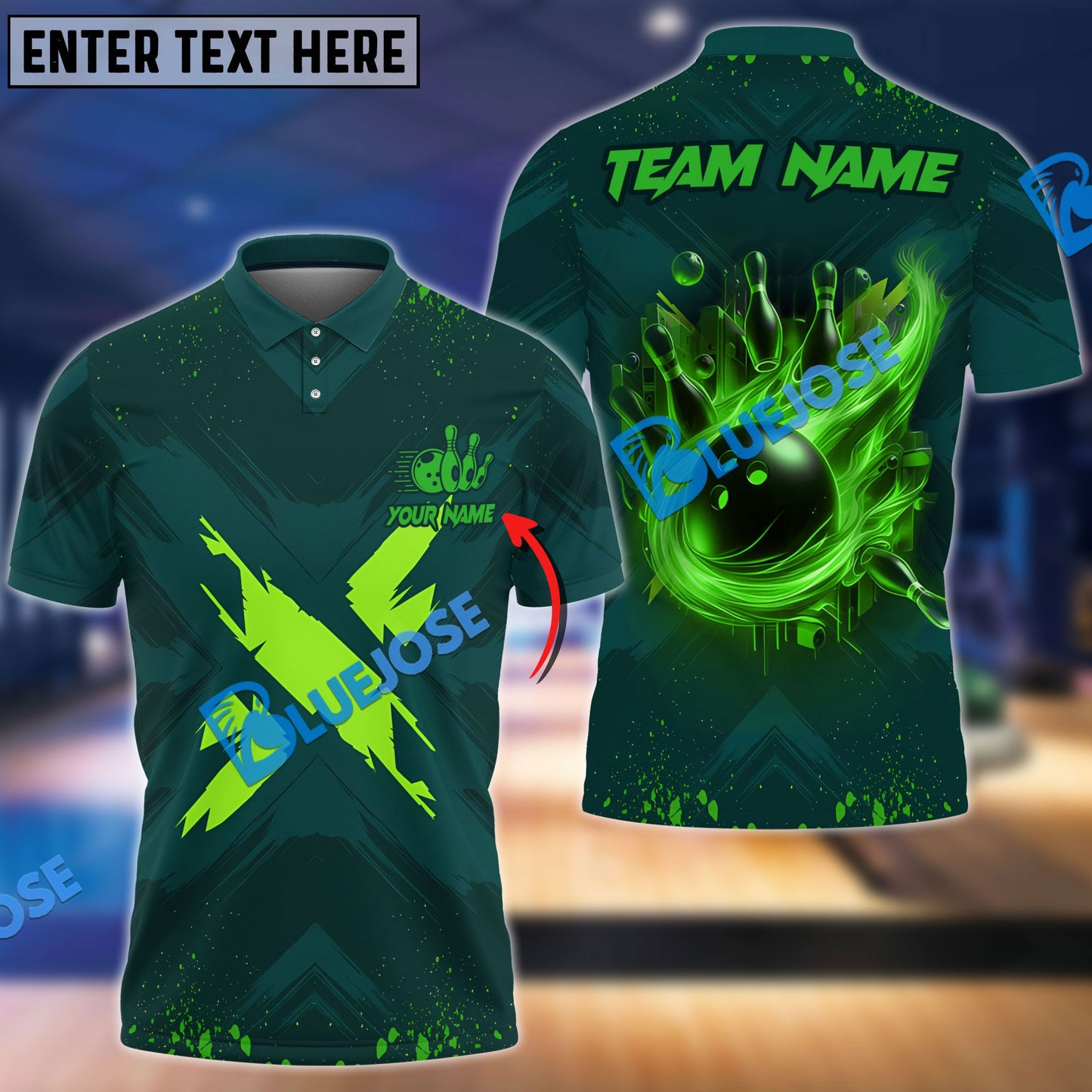 Frenzidea Bowling And Pins X Factor Customized Name 3D Shirt (4 Colors)