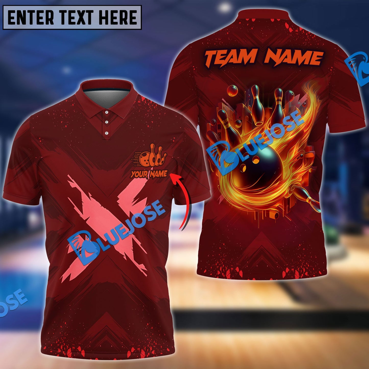 Frenzidea Bowling And Pins X Factor Customized Name 3D Shirt (4 Colors)