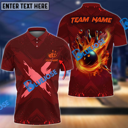 Frenzidea Bowling And Pins X Factor Customized Name 3D Shirt (4 Colors)