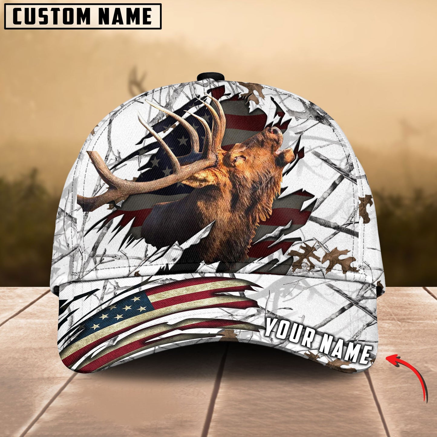 Frenzidea Premium Elk Hunting Personalized Cap