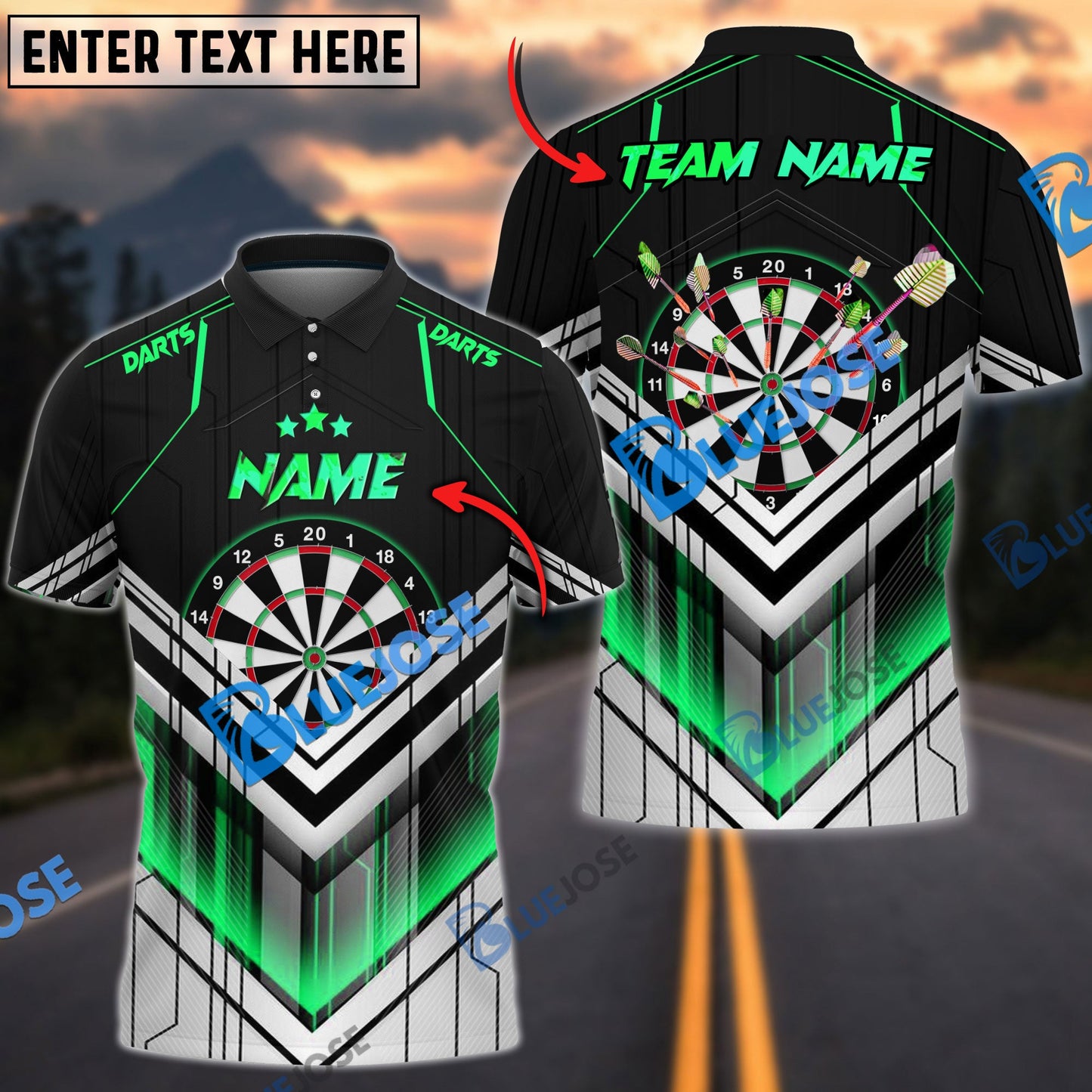 Frenzidea Cyberpunk Darts Personalized Name, Team Name 3D Shirt (6 Colors)
