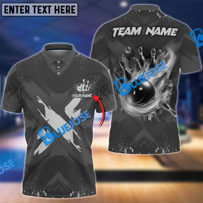 Frenzidea Bowling And Pins X Factor Customized Name 3D Shirt (4 Colors)