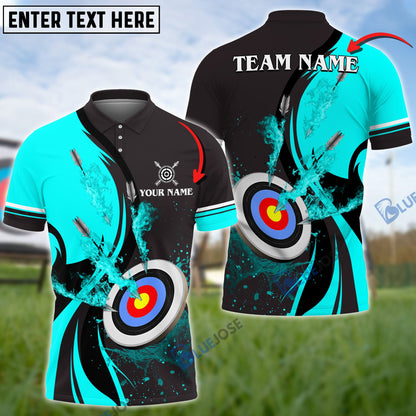 Frenzidea Archery Water Flow Customized Name 3D Shirt (5 Colors)