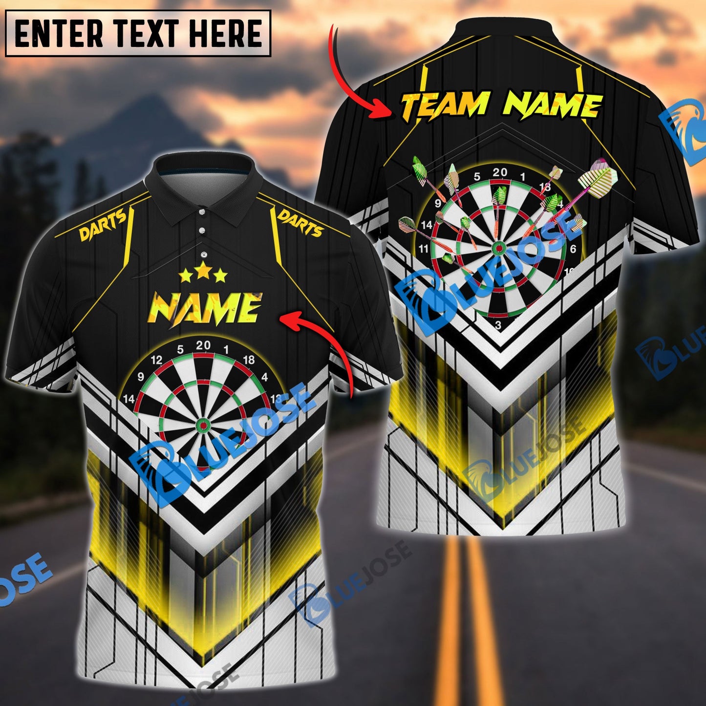 Frenzidea Cyberpunk Darts Personalized Name, Team Name 3D Shirt (6 Colors)
