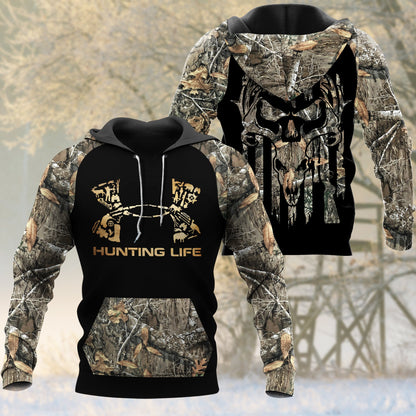 Frenzidea Hunting Life 3D Shirts (White, Brown & Pink)