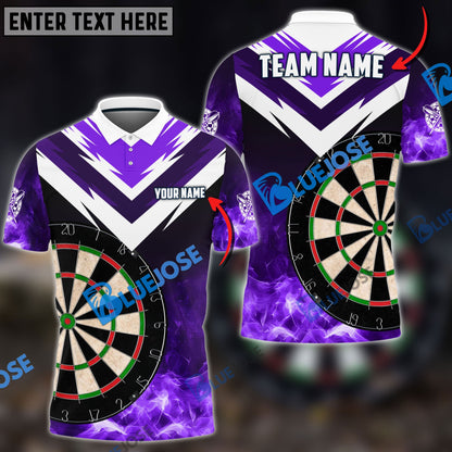 frenzidea Darts Fire Thunder Arrow Pattern Personalized Name, Team Name 3D Shirt (6 Colors)