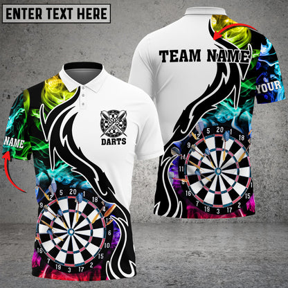 Frenzidea Darts Smoke Pattern Personalized Name 3D Shirt