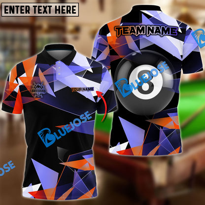 Frenzidea Billiards Ball 8 Colorful Glass Personalized Name, Team Name Unisex Shirt ( 4 Colors )