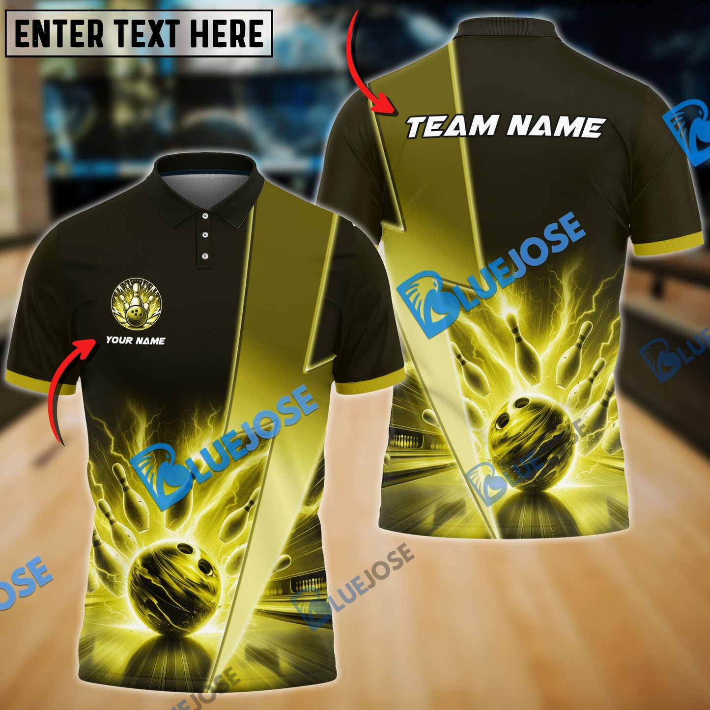 frenzidea Bowling And Pins Thunder Breaker Customized Name 3D Shirt (4 Colors)