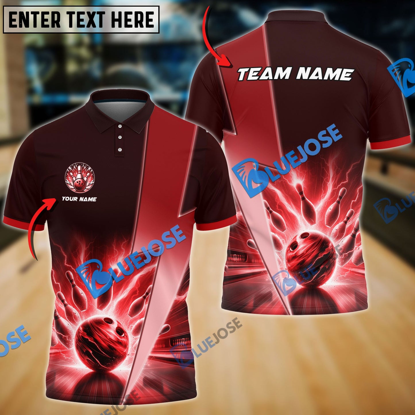 frenzidea Bowling And Pins Thunder Breaker Customized Name 3D Shirt (4 Colors)