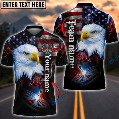 Frenzidea USA Eagle Darts Personalized Name, Team Name 3D Shirt