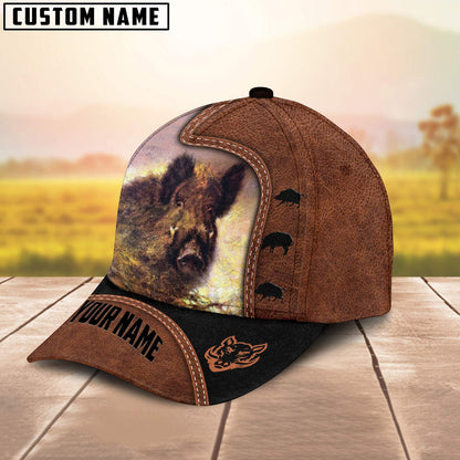 Frenzidea Boar Hunting Black N Brown Personalized Cap